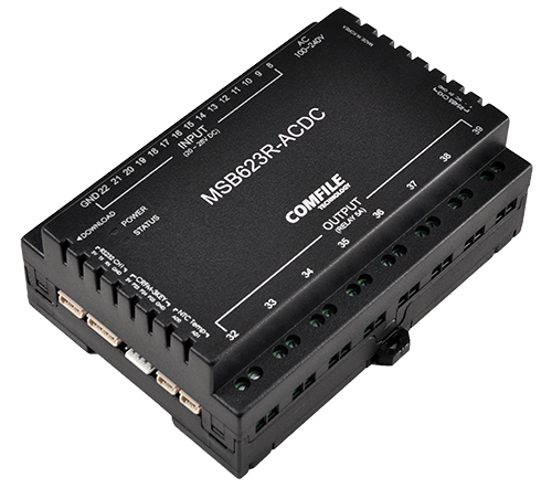  MSB623R-ACDC 전면 패널 및 단자 구성 